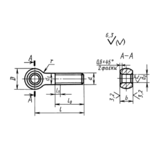 Болты откидные ГОСТ 14724-69 - фото - 1